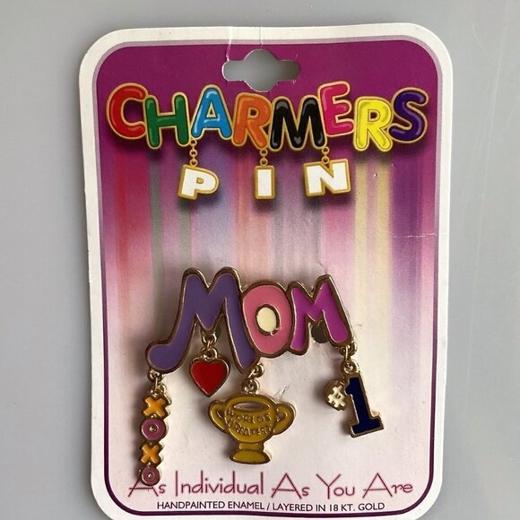 MOM CHARMERS PIN  BROOCH NEW - Picture 1 of 4